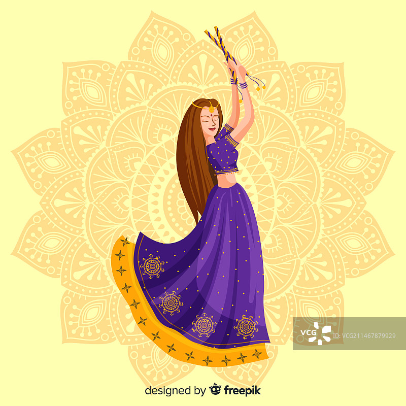 Dandiya舞者图片素材