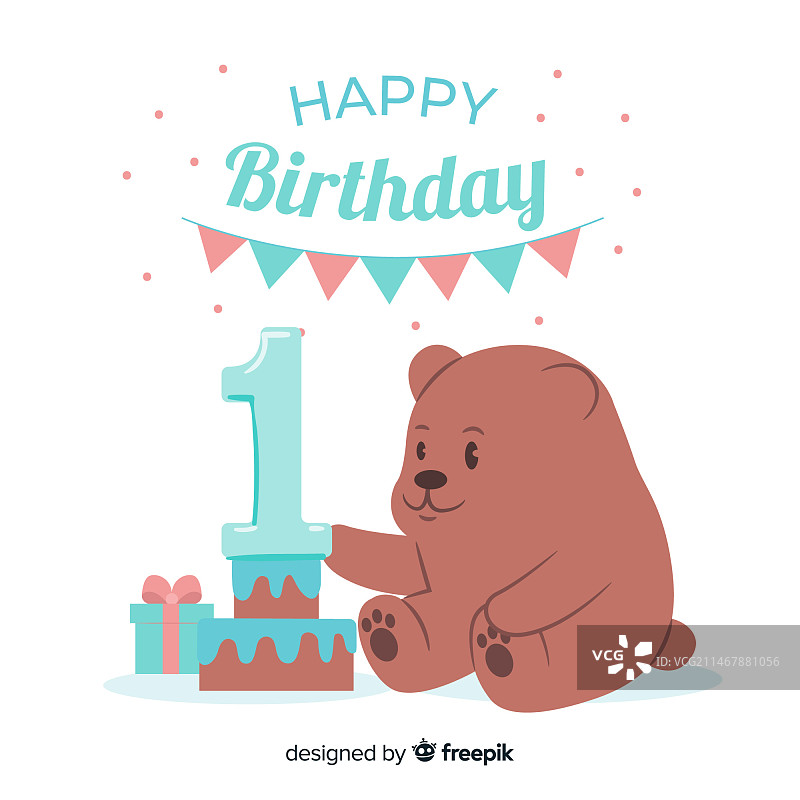 第一个生日贺卡图片素材
