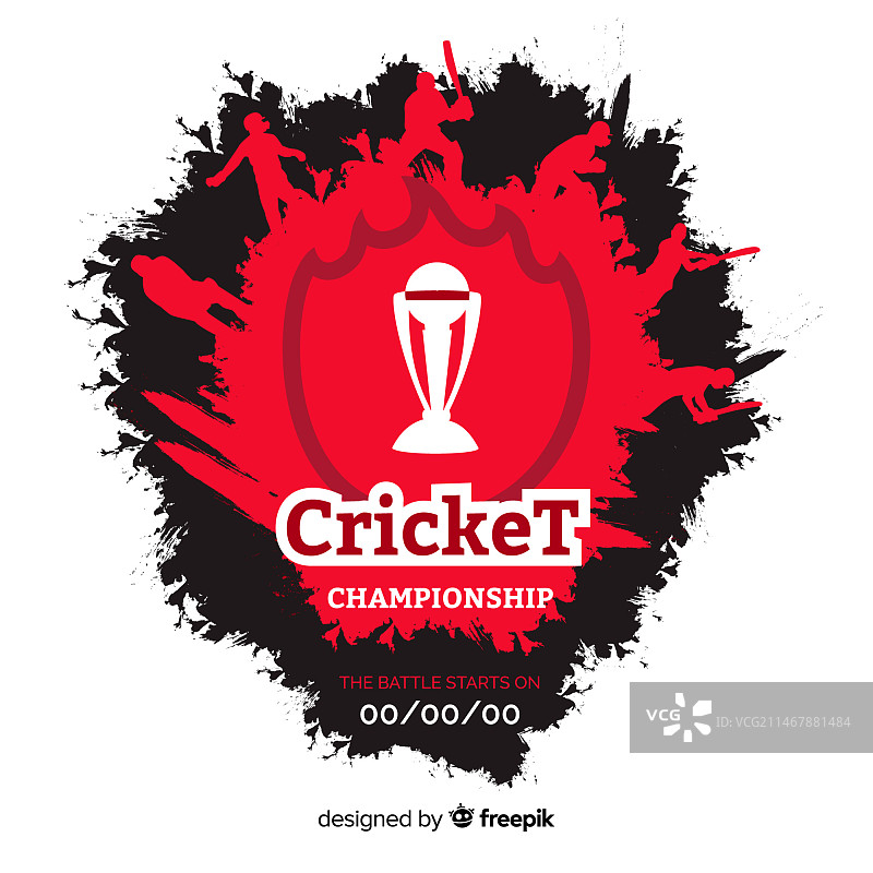 创意板球锦标赛背景图片素材