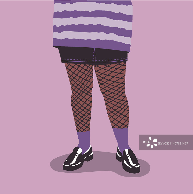 手绘连裤袜插画图片素材