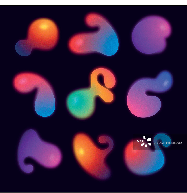 颗粒感渐变形状包图片素材