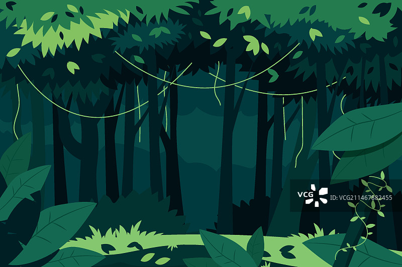 扁平丛林背景图片素材