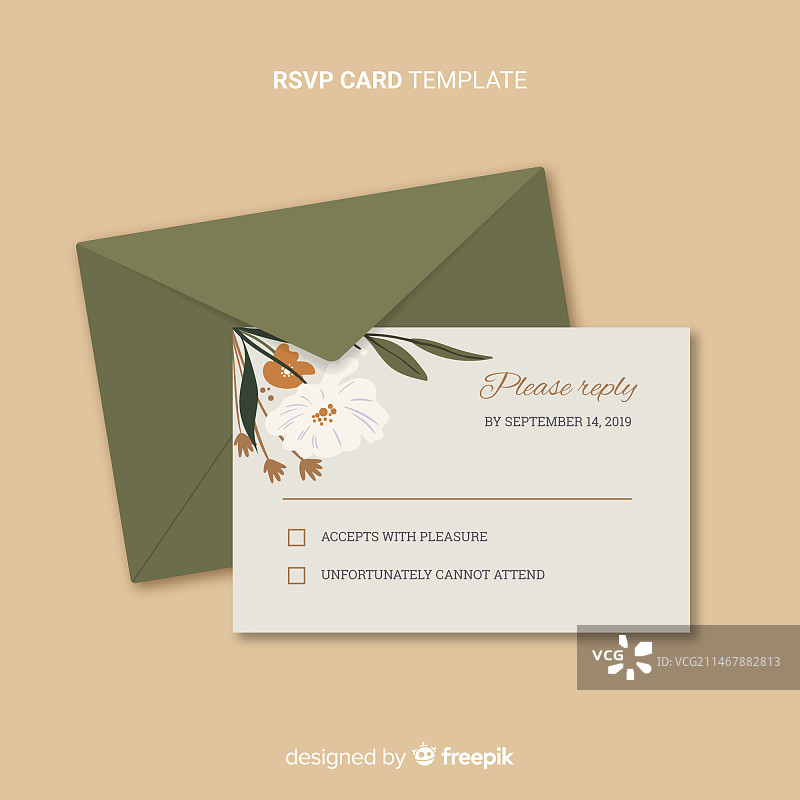 婚礼回复卡图片素材