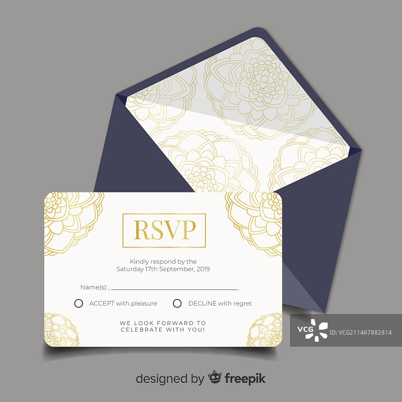 婚礼回复卡图片素材