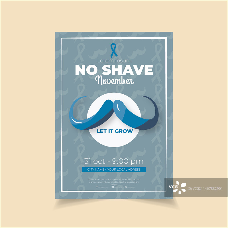 Movember宣传海报图片素材