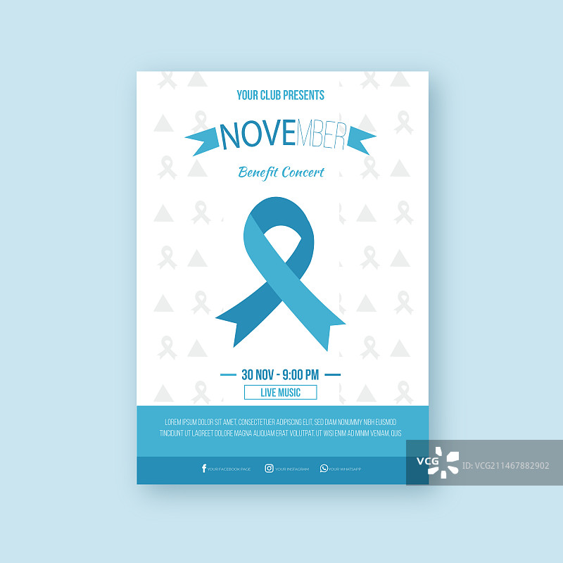 Movember宣传海报图片素材