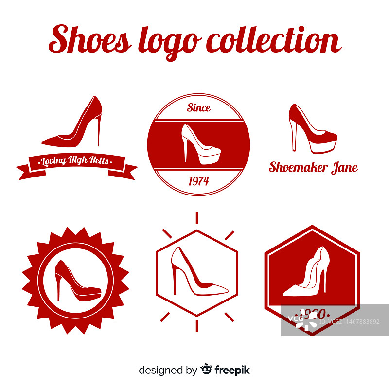 现代鞋子logo模板合集图片素材