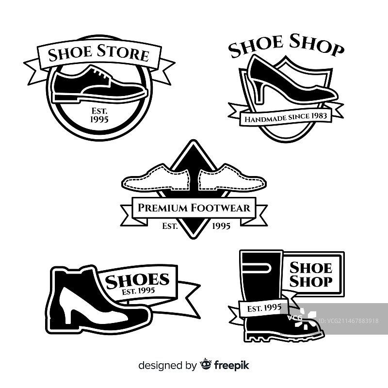 现代鞋子logo模板合集图片素材