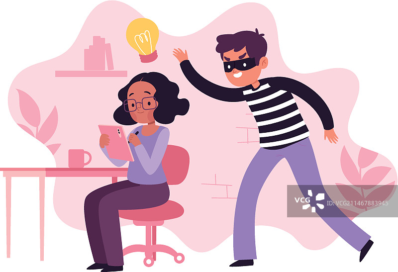 剽窃概念插画图片素材