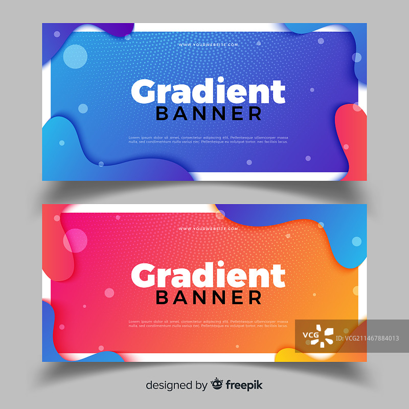 渐变设计的抽象横幅图片素材
