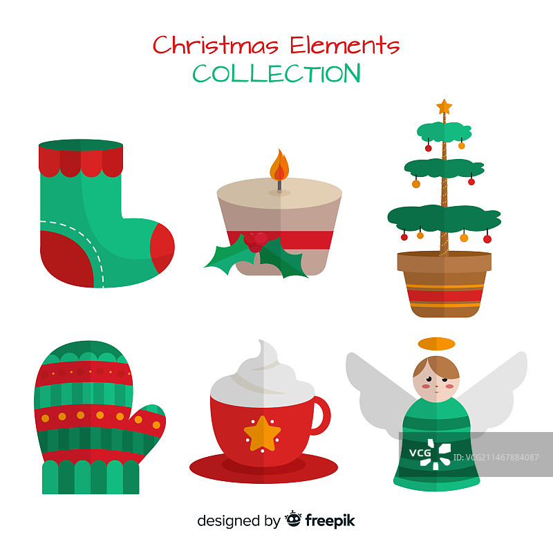 圣诞节装饰元素合集图片素材