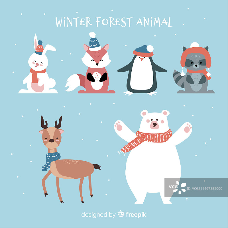 冬季森林动物图片素材