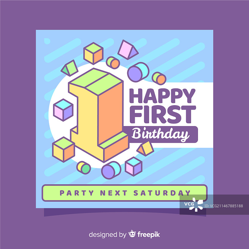 第一个生日贺卡图片素材