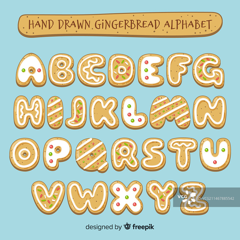 姜饼字母表图片素材