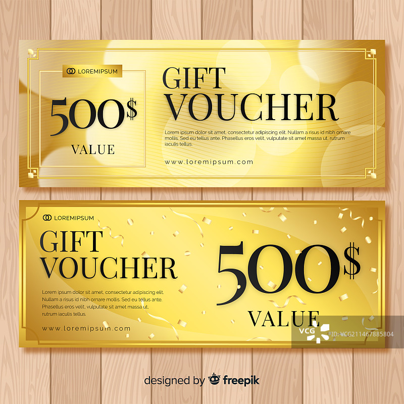 金色礼券图片素材