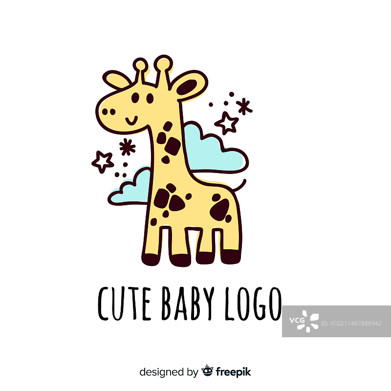 可爱的婴儿logo图片素材