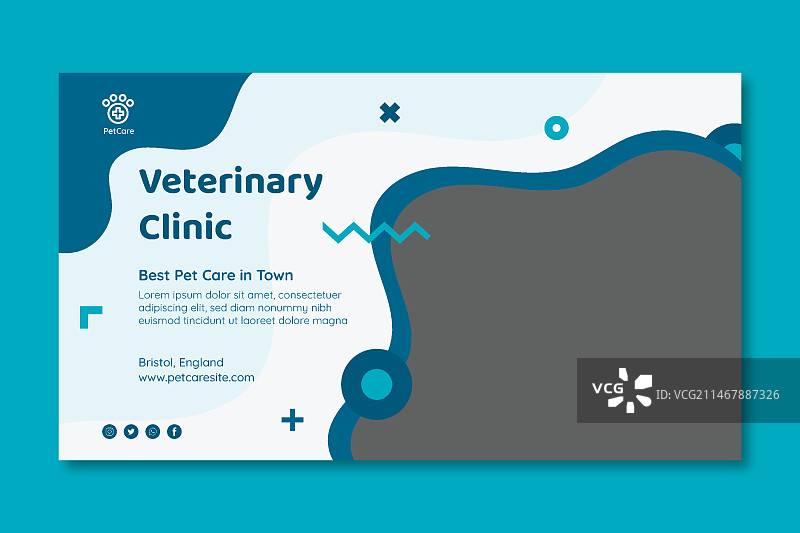宠物医院横幅模板图片素材