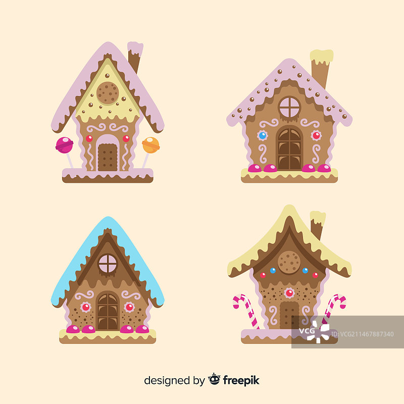 可爱的姜饼屋合集图片素材