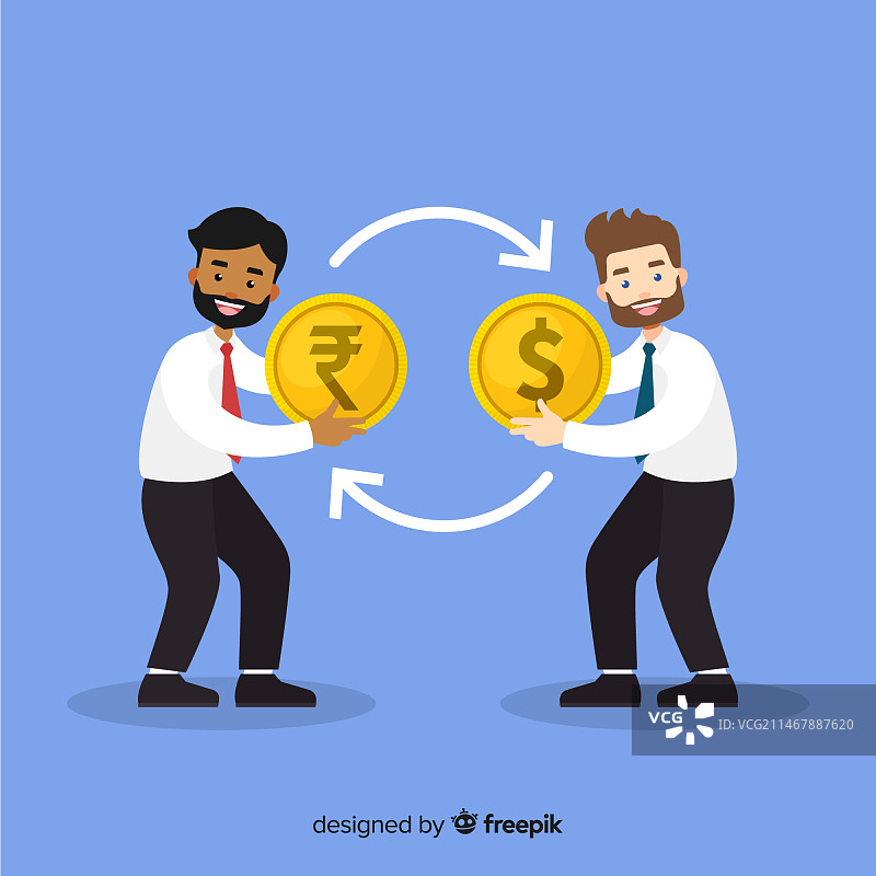 印度卢比货币兑换图片素材