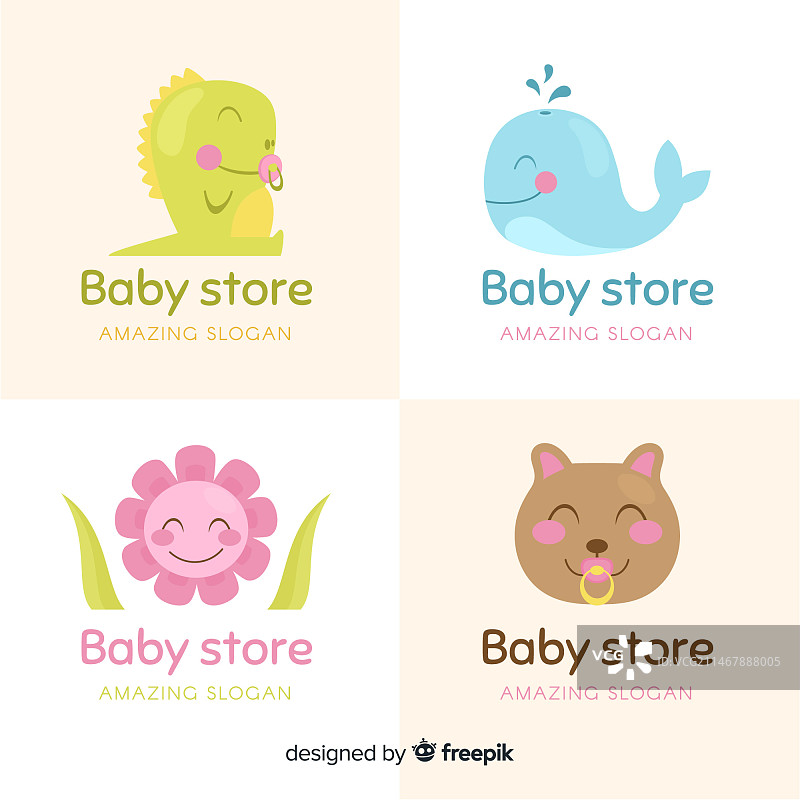 婴儿用品店Logo合集图片素材