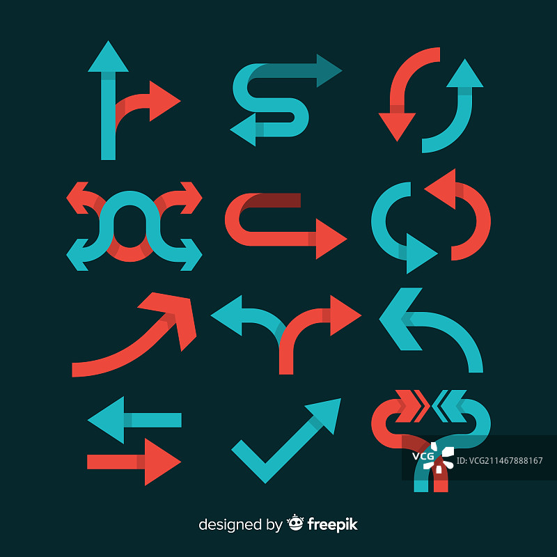 扁平箭头合集图片素材