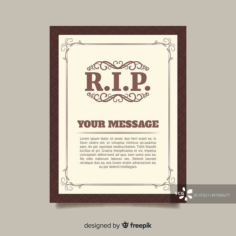 葬礼卡片模板图片素材