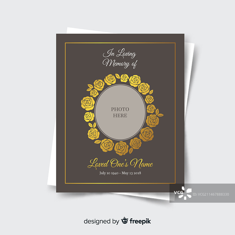 葬礼卡片模板图片素材