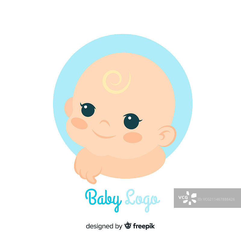 可爱的婴儿用品店logo模板图片素材