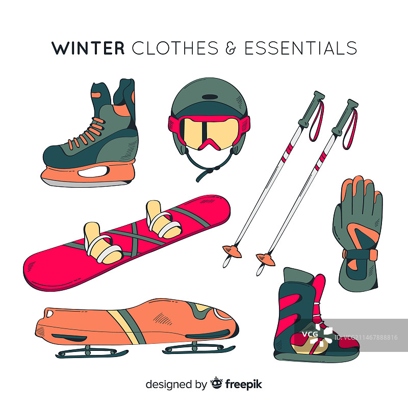 冬季运动装备图片素材