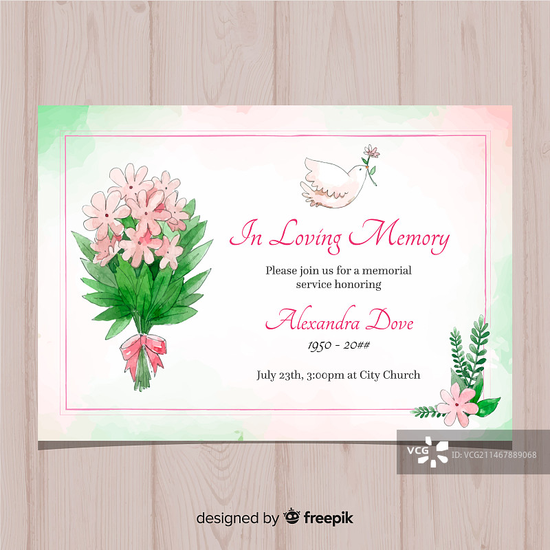 葬礼卡片模板图片素材