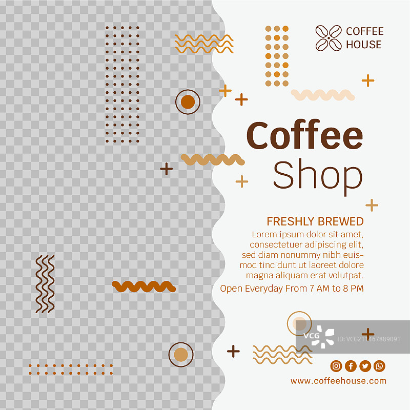 咖啡店宣传单模板图片素材
