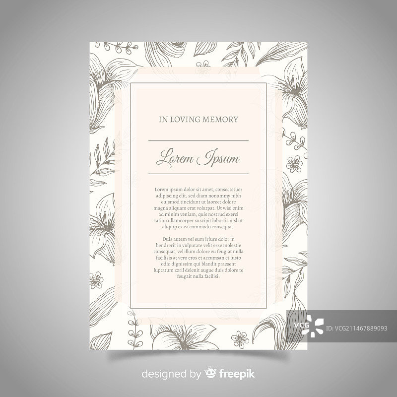 葬礼卡片模板图片素材