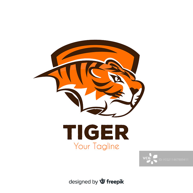 虎形标志模板图片素材