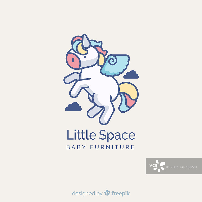 具有现代风格的可爱婴儿用品店logo模板图片素材