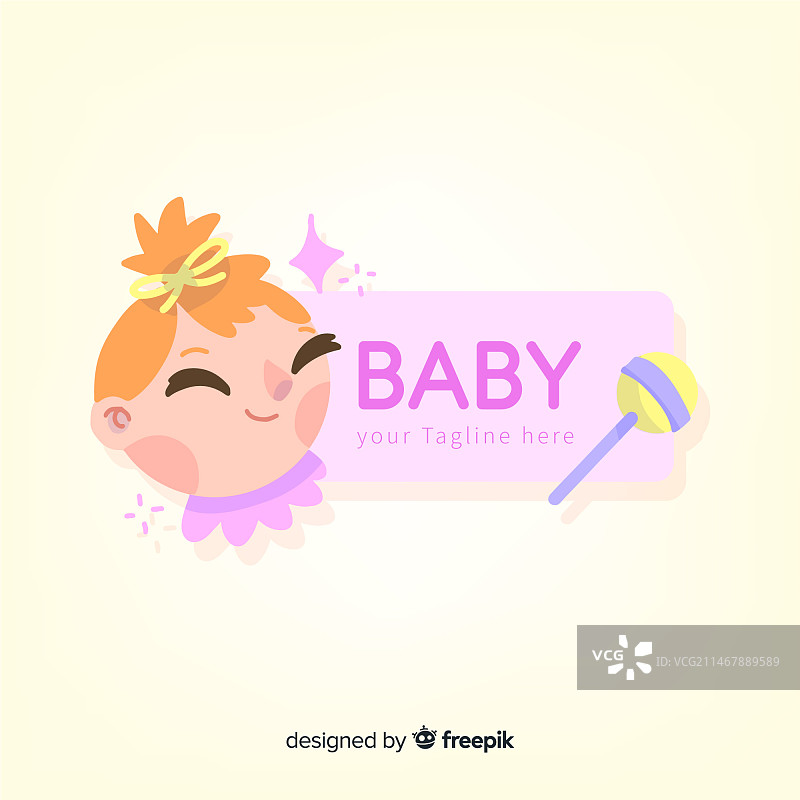 具有现代风格的可爱婴儿用品店logo模板图片素材