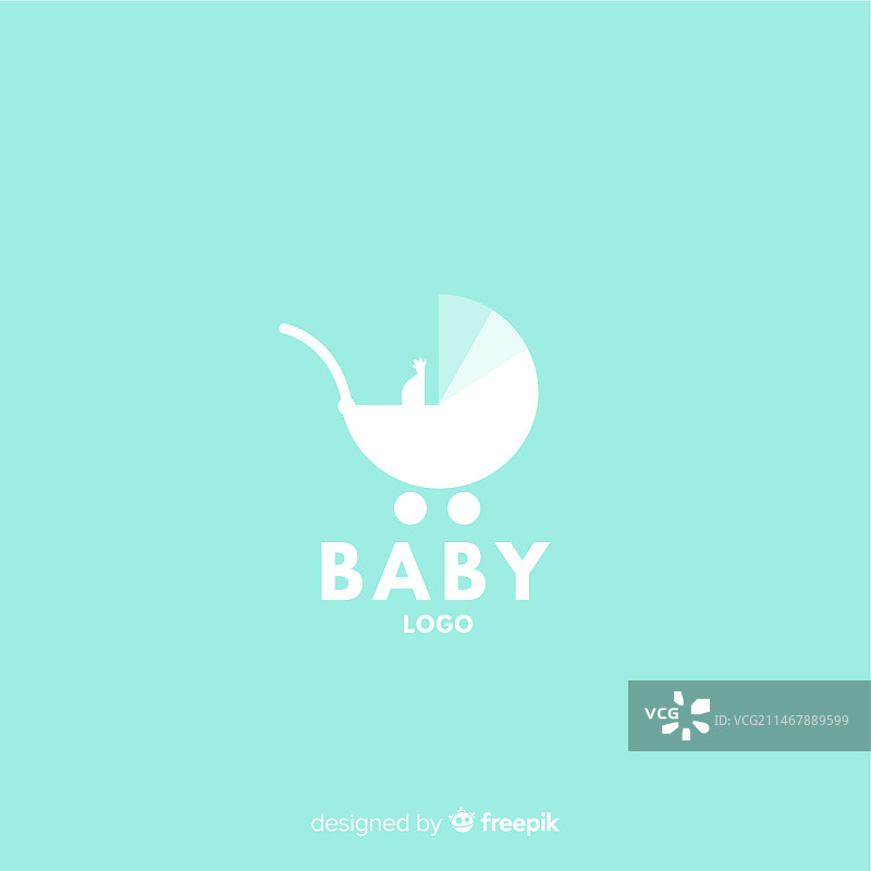 具有现代风格的可爱婴儿用品店logo模板图片素材