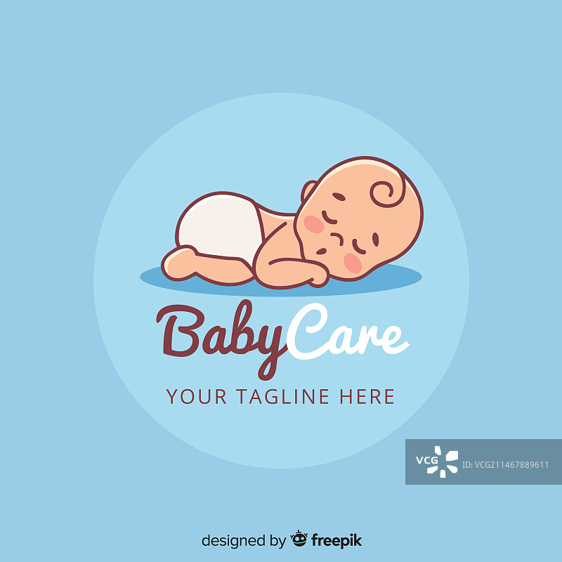 具有现代风格的可爱婴儿用品店logo模板图片素材