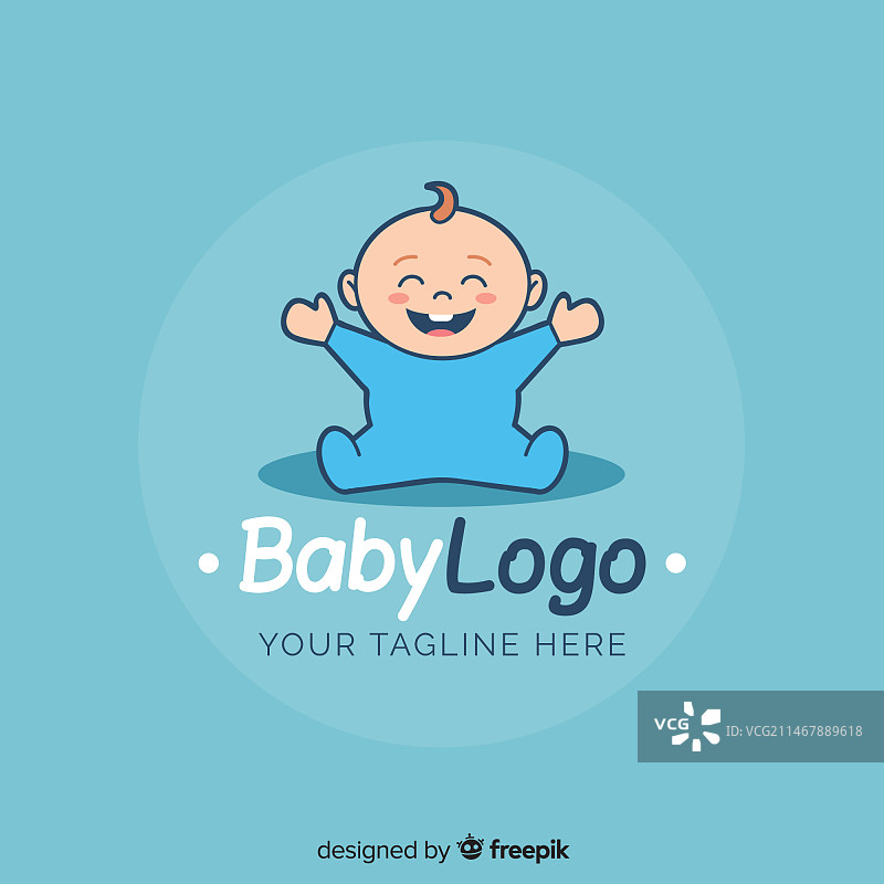 具有现代风格的可爱婴儿用品店logo模板图片素材