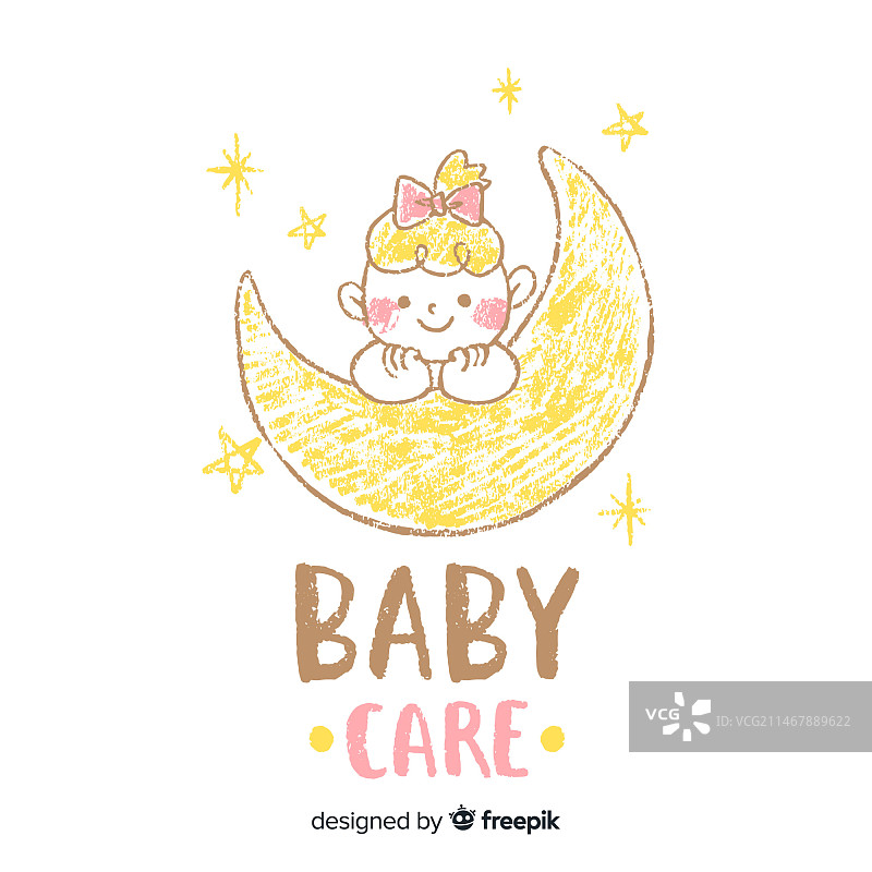 具有现代风格的可爱婴儿用品店logo模板图片素材