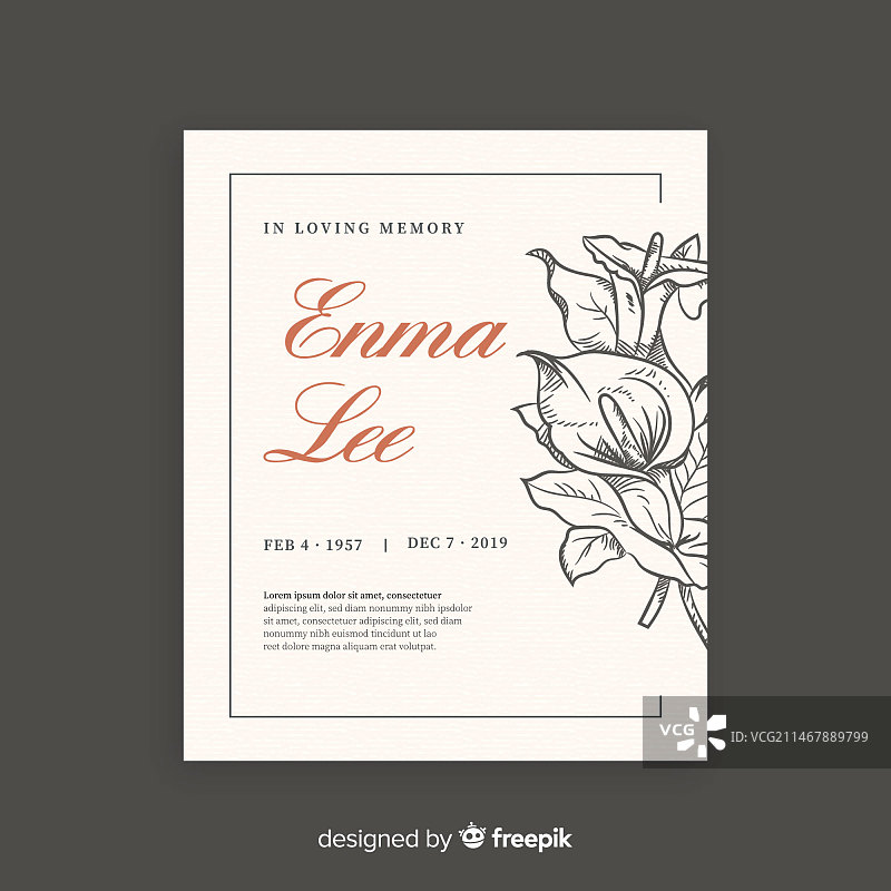 葬礼卡片模板图片素材