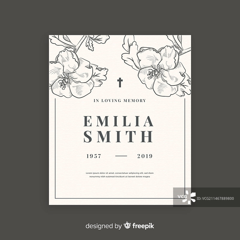 葬礼卡片模板图片素材