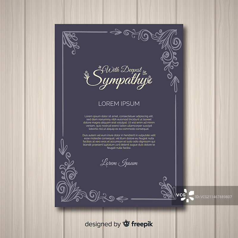 葬礼卡片模板图片素材