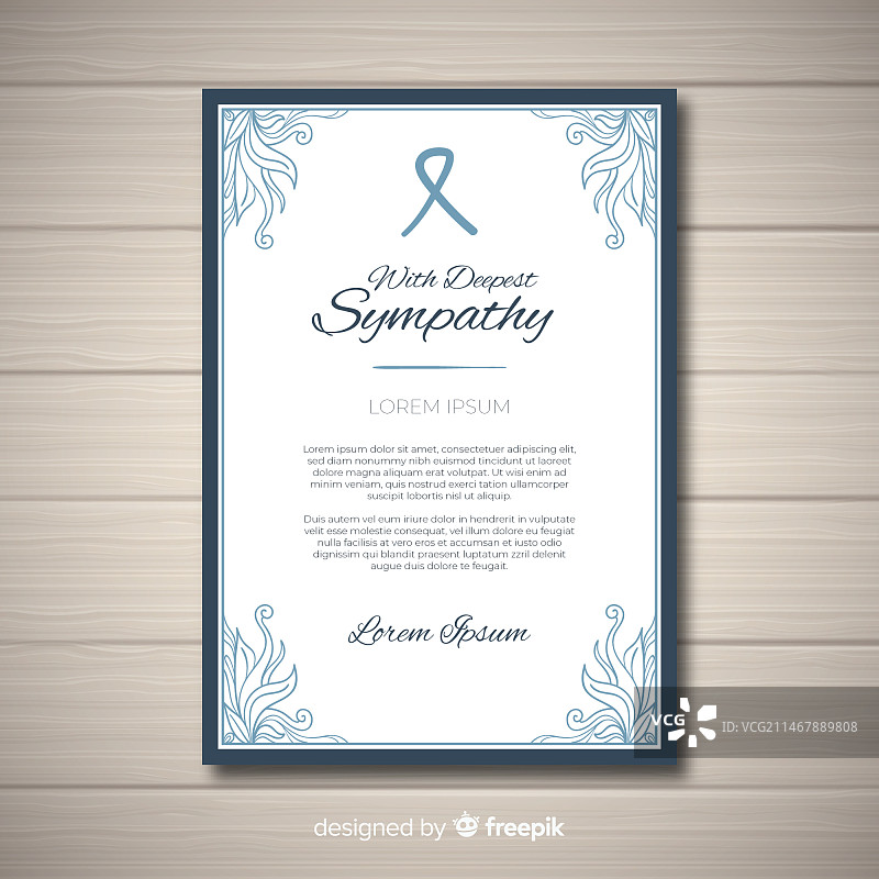 葬礼卡片模板图片素材