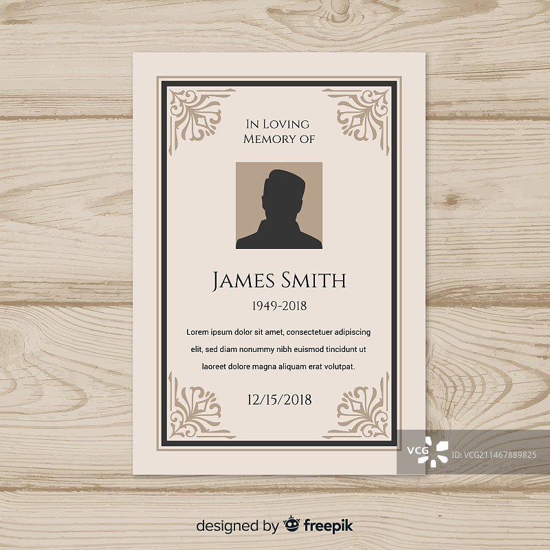 葬礼卡片模板图片素材