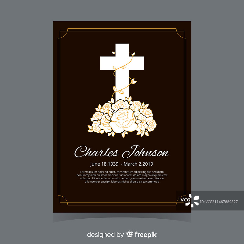 葬礼卡片模板图片素材