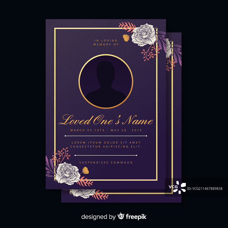 葬礼卡片模板图片素材