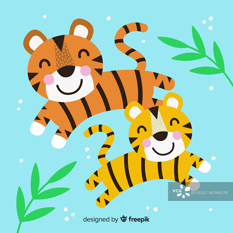 可爱老虎背景图片素材