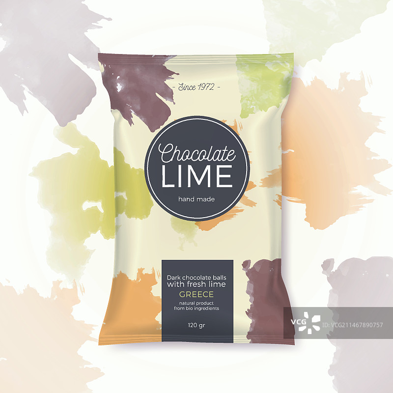 巧克力青柠彩色包装图片素材