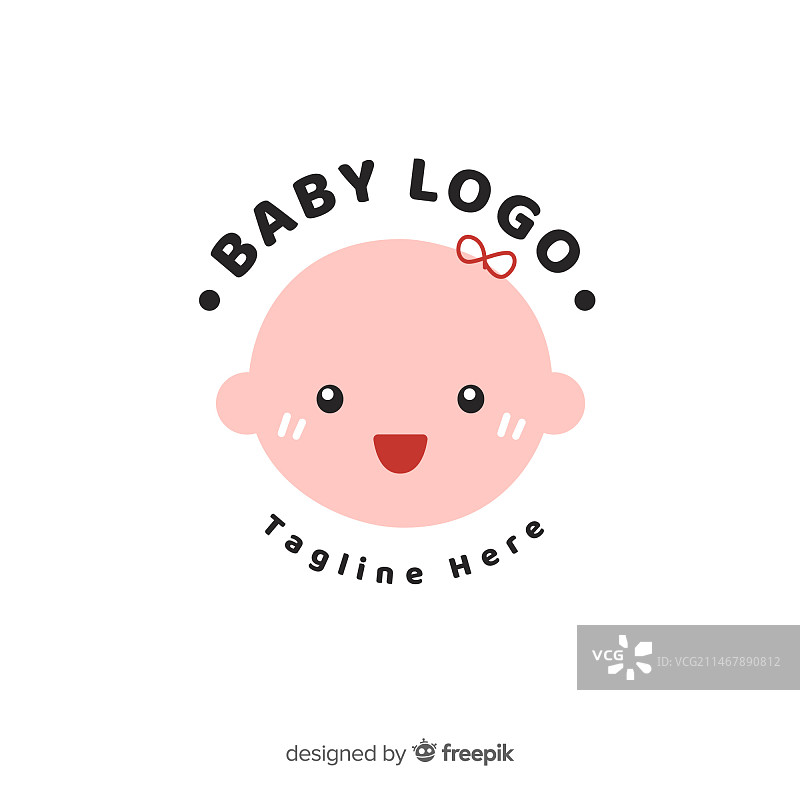 扁平风婴儿Logo图片素材