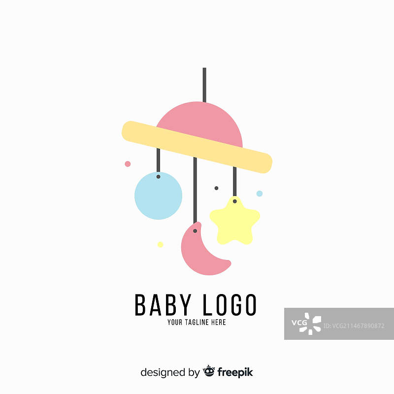 扁平风婴儿Logo图片素材